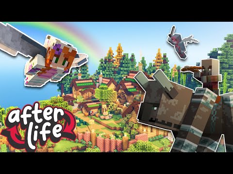 Defending my Village from a Raid! Afterlife Modded SMP Ep.10