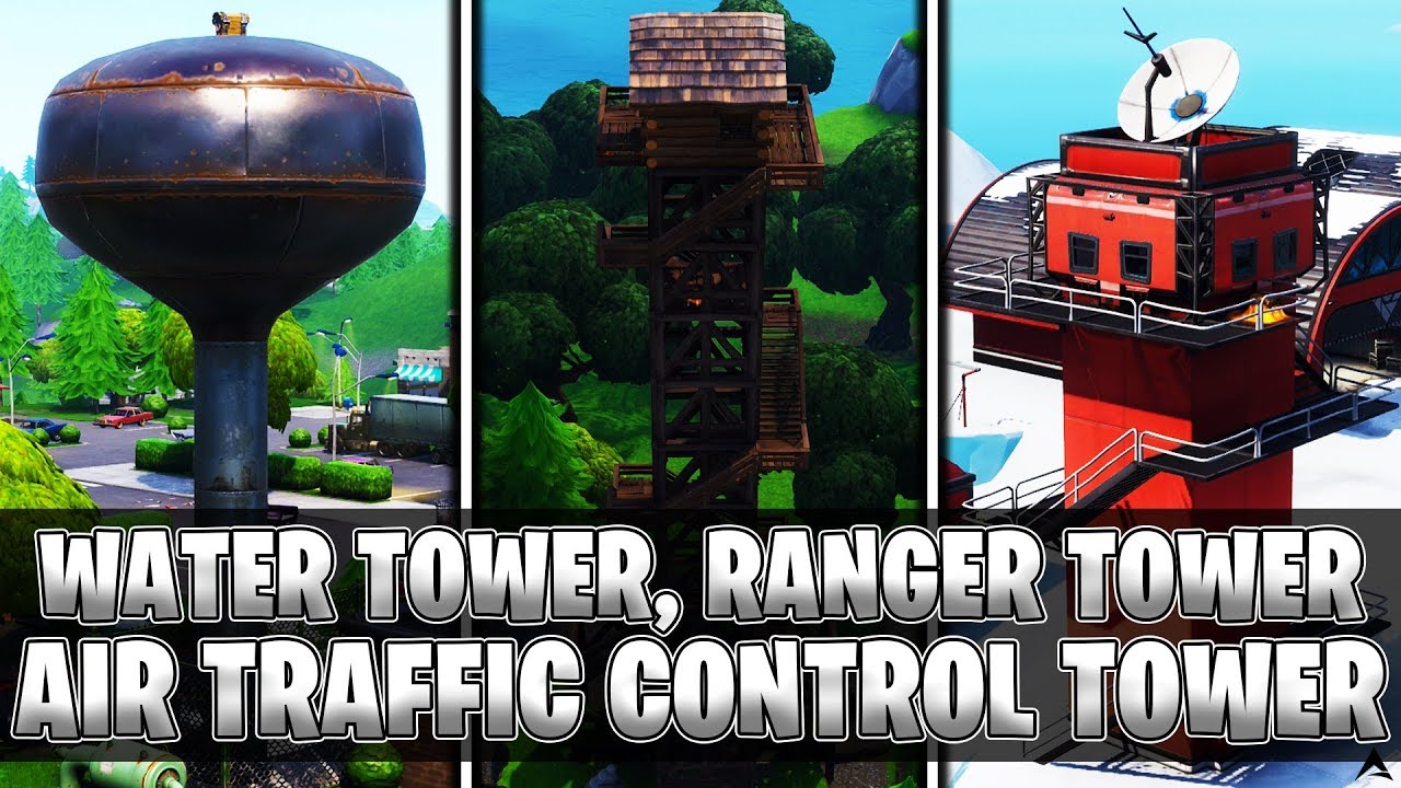 Dance on top of a Water Tower, Ranger Tower, Air Traffic Control Tower (Fortnite ALL LOCATIONS)