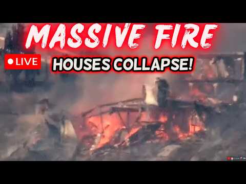 🔴 BREAKING: MASSIVE FIRE! Houses Collapse & DESTROYED as Brush Fire Spreads in La Habra Heights