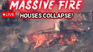 🔴 BREAKING: MASSIVE FIRE! Houses Collapse & DESTROYED as Brush Fire Spreads in La Habra Heights