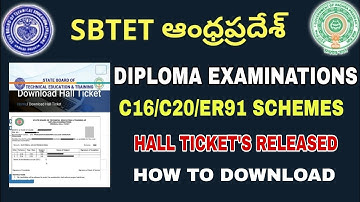 AP DIPLOMA C16 &C20 HALLTICKETS RELEASED | ER91 HOW TO DOWNLOAD PROCESS