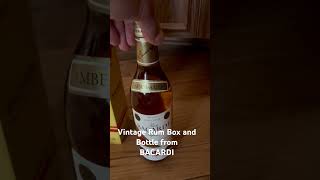 Vintage Bacardi Rum Box And Bottle rum bacardi bottle box vintage old