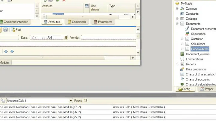 1C:Enterprise for developers, part 8. Creation of document Receive Items