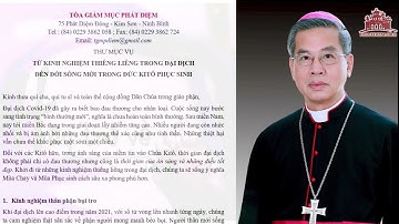 Đức TGM Giuse Nguyễn Năng: Thư Mục vụ Mùa Chay 2022