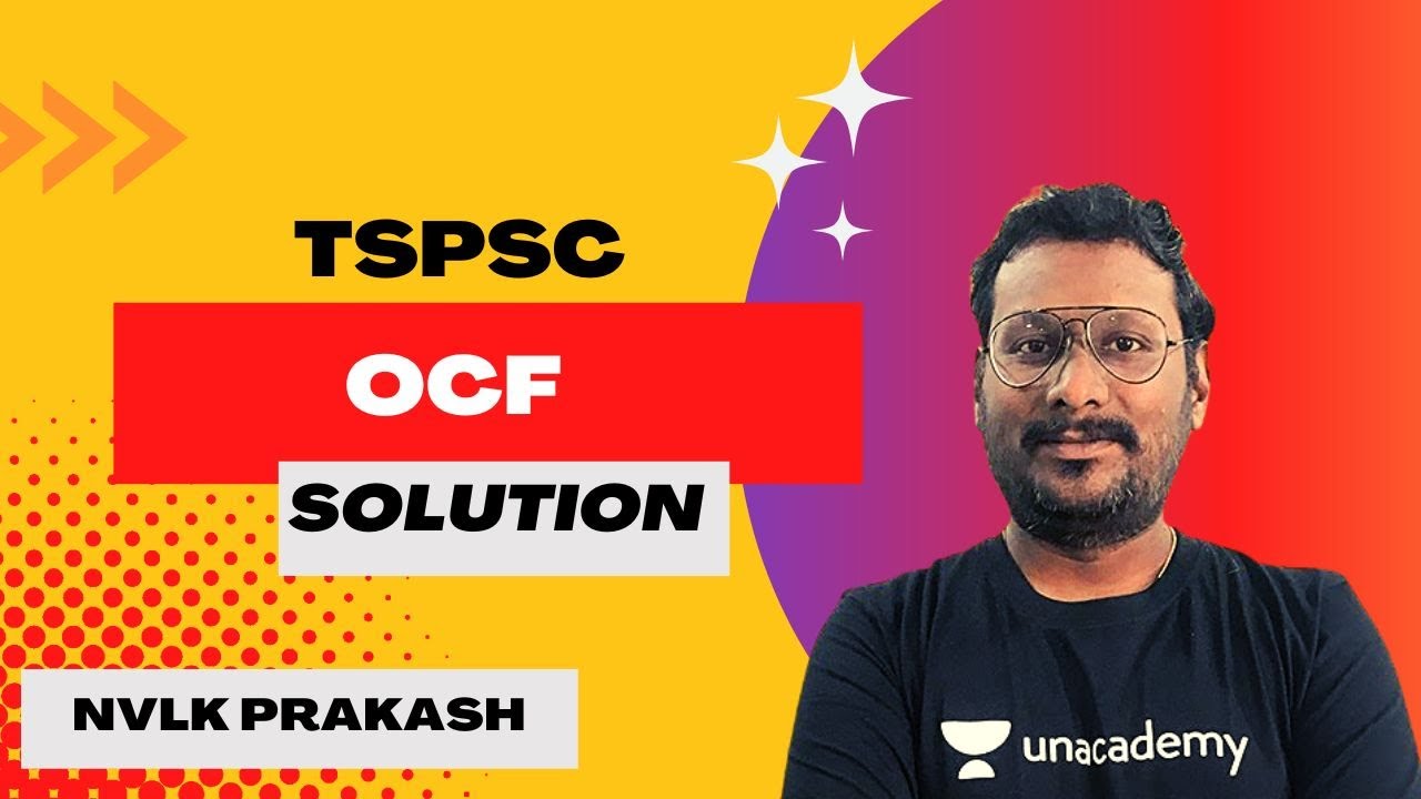 TSPSC AEE OCF Solutions | KP Sir 
