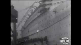 British Movietone News: RMS Queen Mary: Progress aboard- Original footage