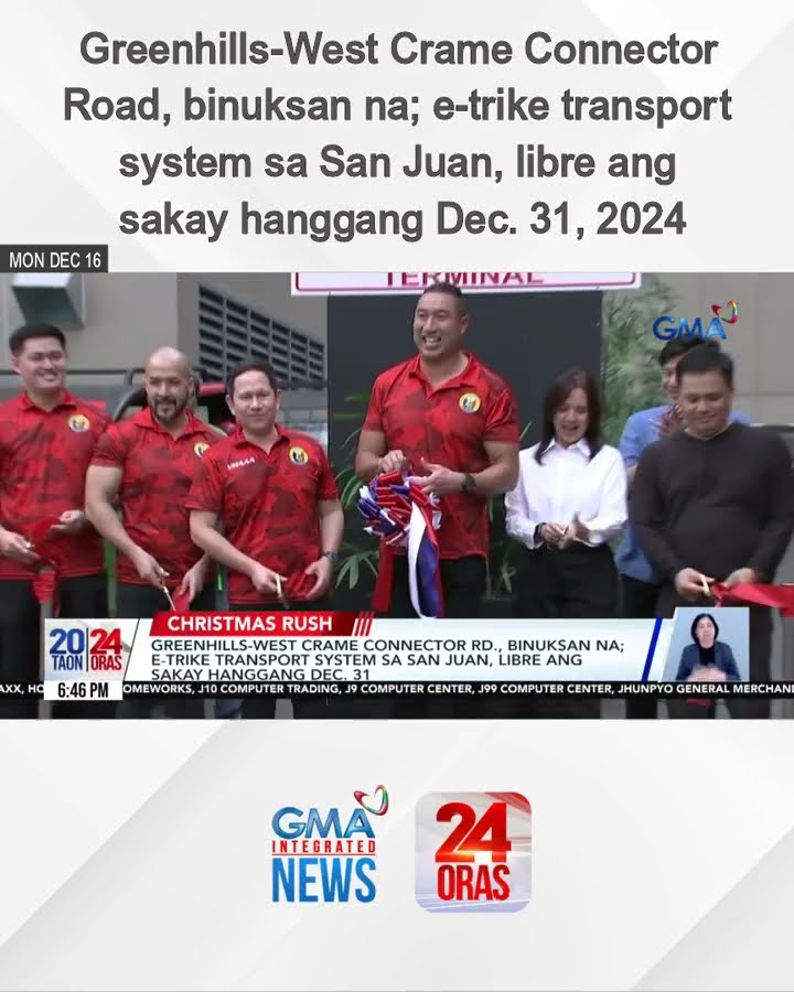 Greenhills-West Crame Connector Road, binuksan na | 24 Oras