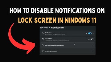 How To Disable Notifications On Lock Screen In Windows 11