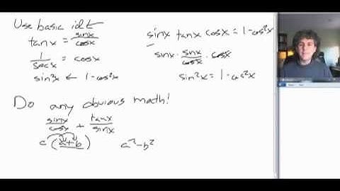 Proving Simple Trig Identities