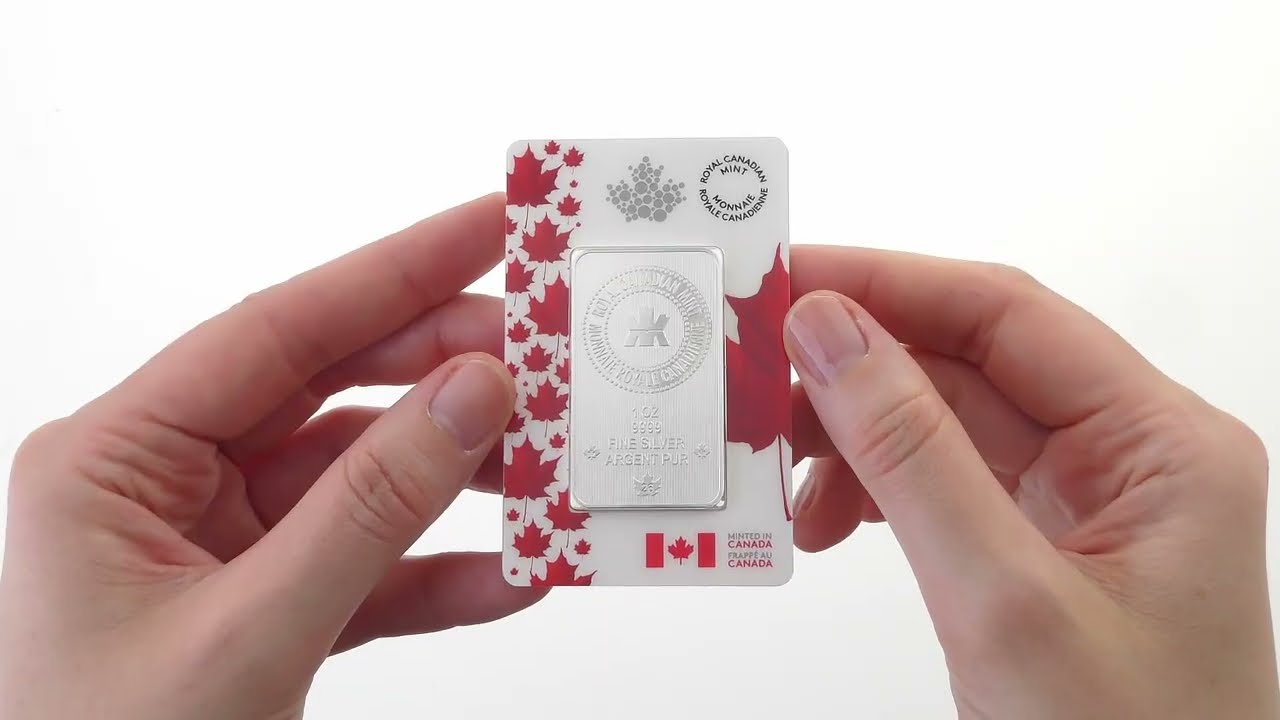 Pure Silver Bar in Proudly Canadian packaging – 1 oz. 99.99% Pure