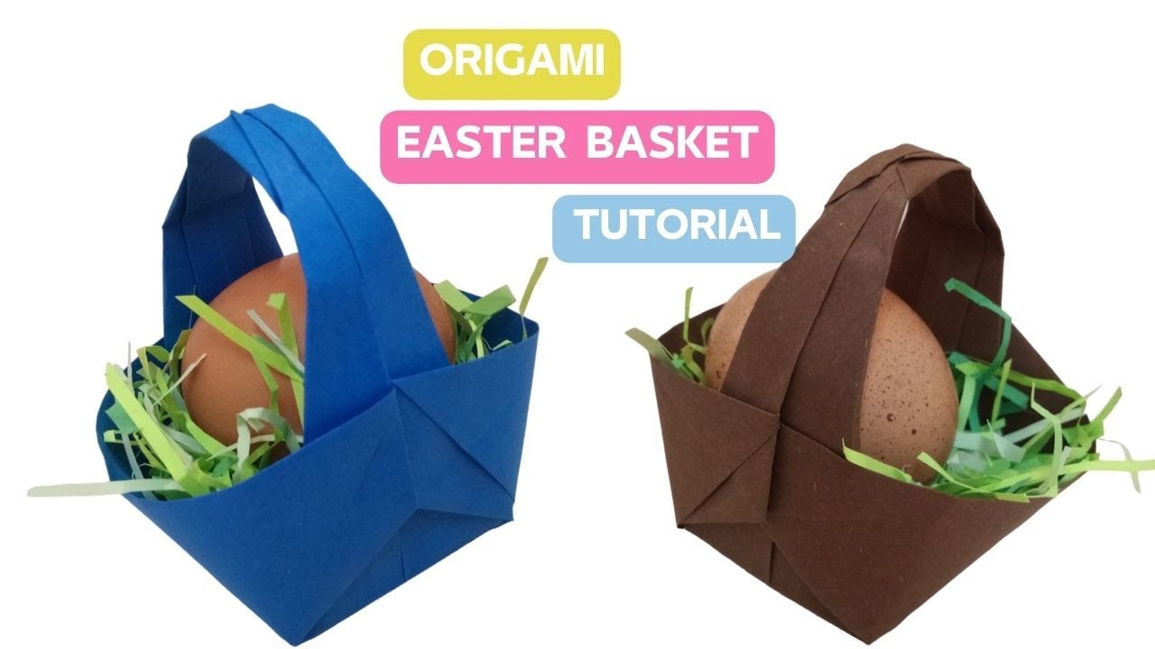 How to make an Easter Basket! Origami Easter Basket Tutorial! - YouTube