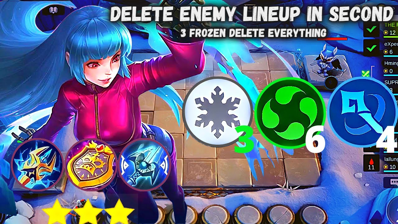 3 FROZEN DELETE COMBO | AURORA ELEMENTALIST UNLIMITED FROZEN TRICK BEST SYNERGY MAGIC CHESS
