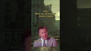 Failing a speech check in Fallout #fallout #memes #shorts