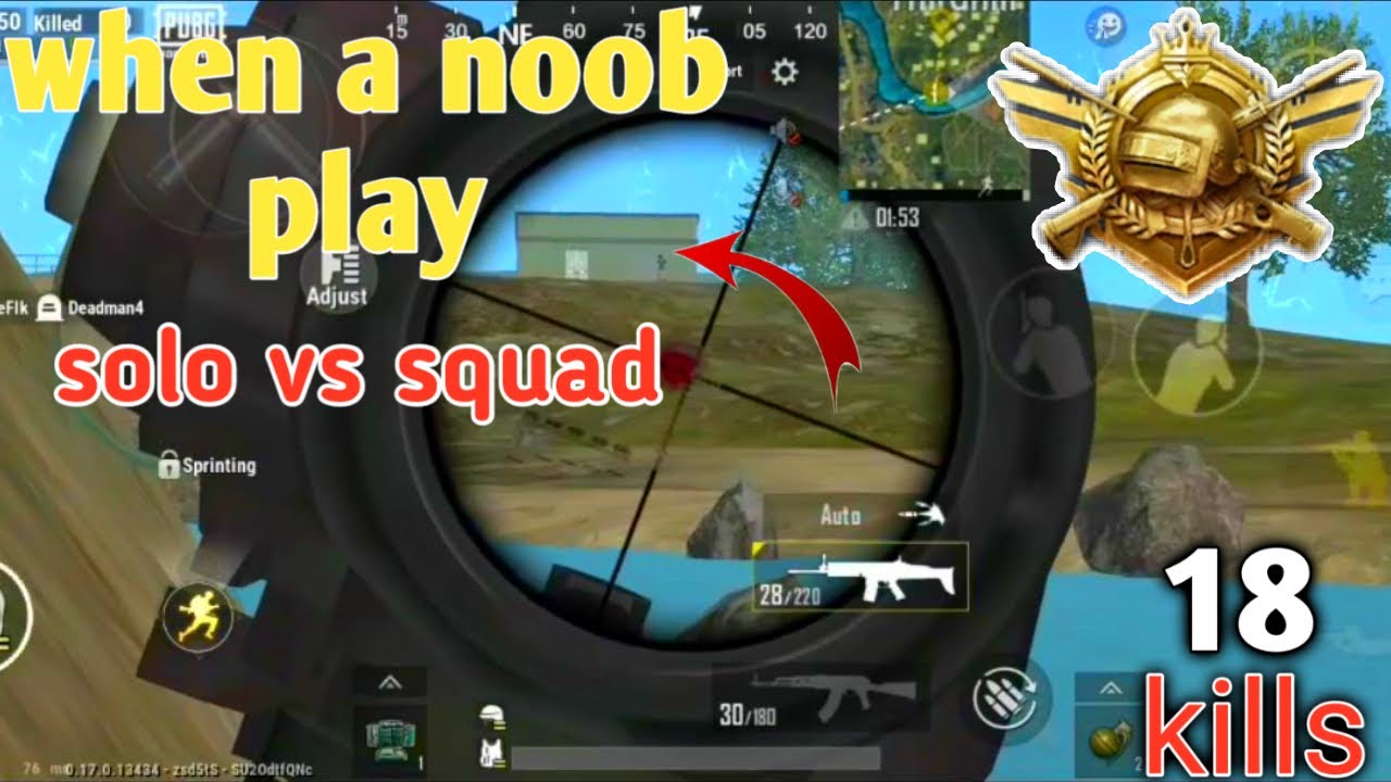 When a noob play solo vs squad 😶|| mr. Titan || pubg lite gameplay (18 ...