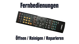 Fernbedienung Offnen Reinigen Reparieren Youtube