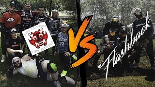 Red Devils Vs Flashback // Truffle Shuffle?? // Crazy Paint Paintball Field