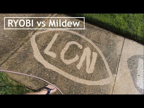 cleaning-concrete-with-ryobi-pressure-washer-and-surface-cleaner-attachment