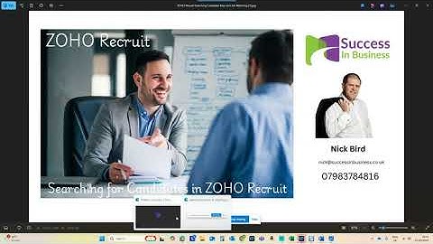 ZOHO Recruit Candidate Search and Job Matching