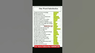 One Word Subsititution