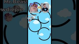 Mr.beast Vs Pewdiepie 🤡 #Shorts