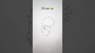 How to Draw Kakashi⚡️ in 10sec, 10mins, 10hrs #shorts