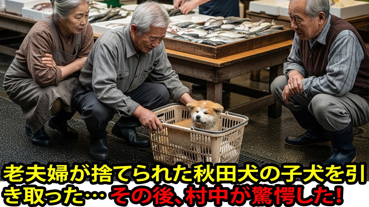 老夫婦が捨てられた秋田犬の子犬を引き取った… その後、村中が驚愕した！