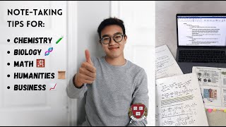 how to take notes DEPENDING ON THE SUBJECT *study tips from a HARVARD student* | PART 1