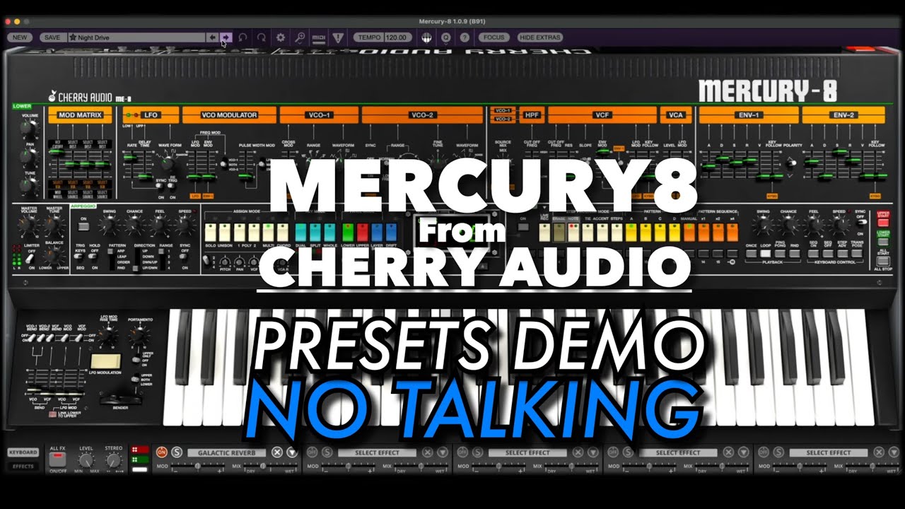 @Cherry Audio New Mercury-8 presets demo, no talking