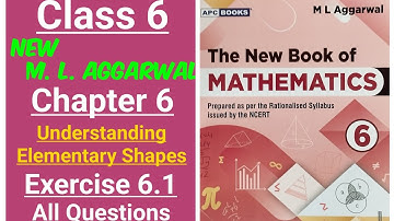 New ml aggarwal class 6 maths chapter 6 (Understanding Elementary Shapes) exercise 6.1 all questions