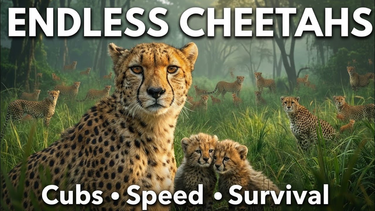 Cheetahs and Their Cubs in the Endless African Jungle | Survival of the Fastest