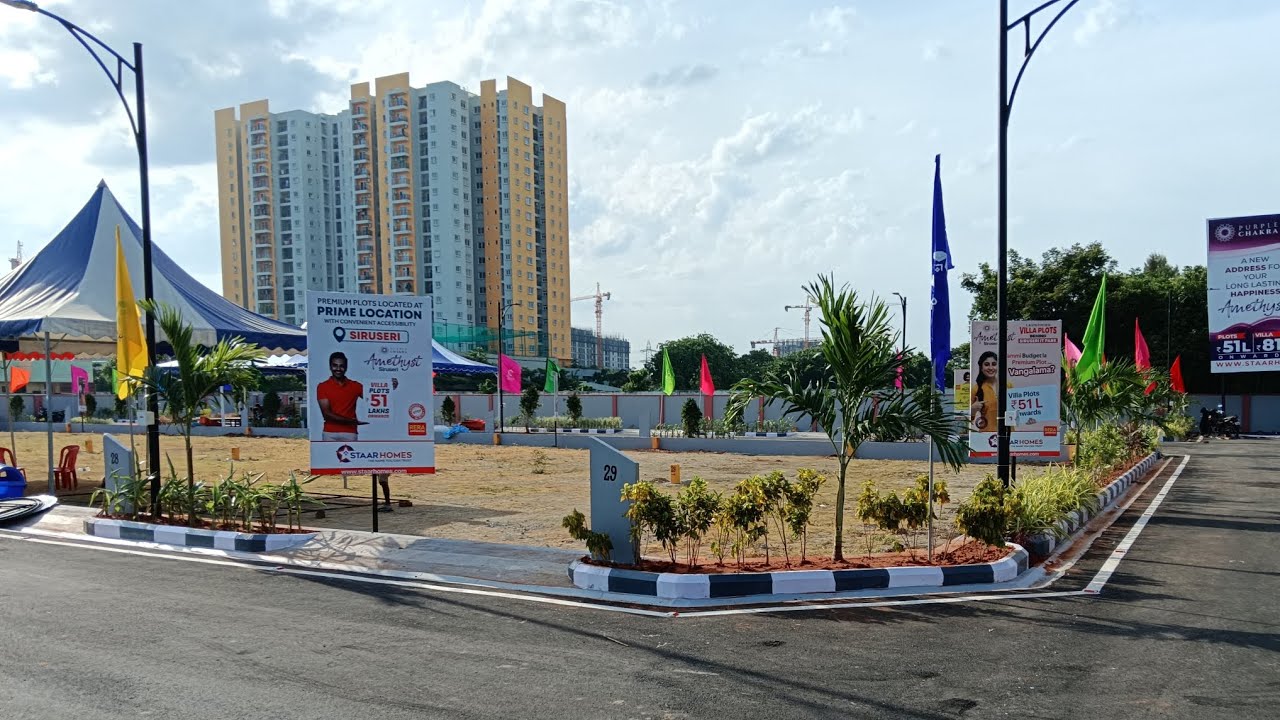 plot for sale at siruseri, Pudupakkam travel plots land drone 