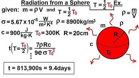 Physics 24.1  Variable Heat Transfer (9 of 25) Radiation from Sphere: Ex.