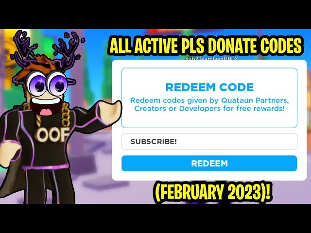 All PLS DONATE Codes For December 2023 - GameRiv