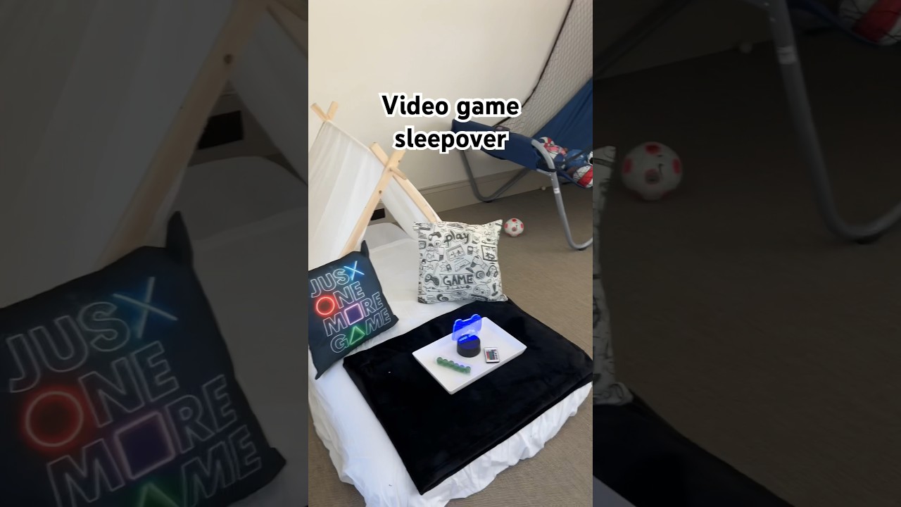 How awesome is this video game sleepover party?!