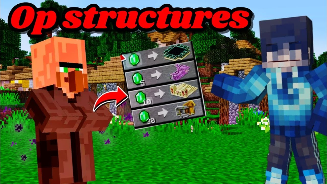 Minecraft but villager trade op structures