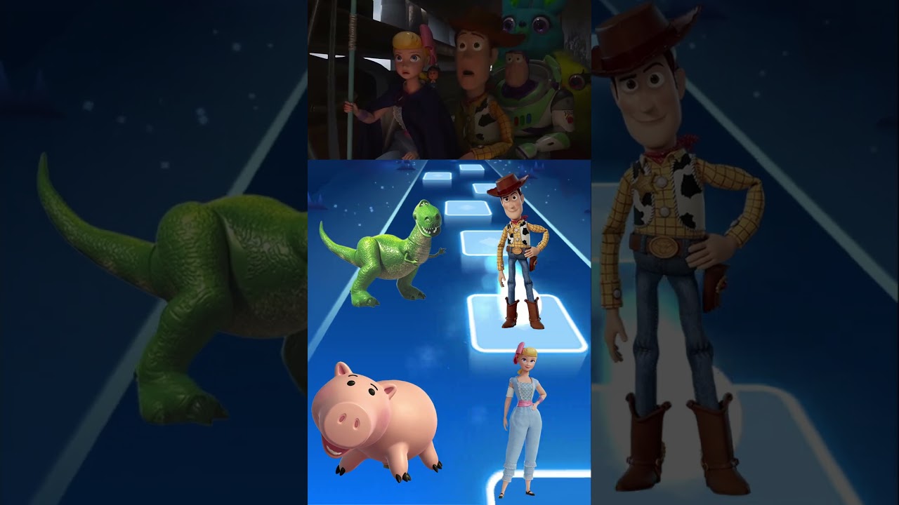 Toy Story – Rex 🆚 Woody 🆚 Hamm 🆚 Bo Peep – Tiles Hop EDM Rush