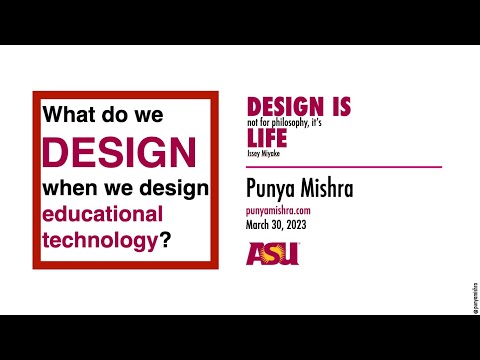 What do we design when we design educational technology?