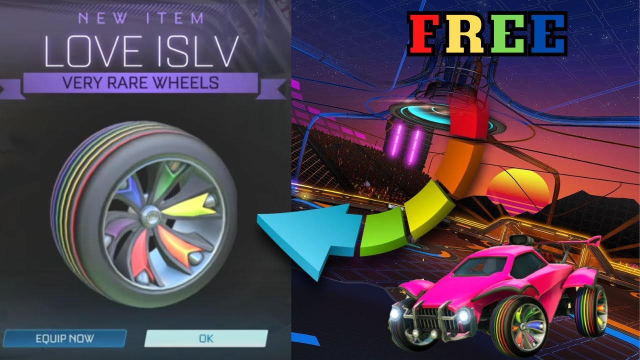 How to get Rainbow Wheels for Free in Rocket League! - YouTube