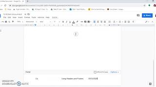 Header and Footer in Google Docs