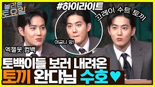 싫으면 떠나! 여기는 수호의 나라야❤️ 토백이들 보러 그레이 수트 입고 온 토끼 왕쟈님🐰#highlight#놀라운토요일 | amazingsaturday EP.210