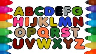 Abc,Alphabet Drawing And Coloring,Alphabet Song, Writing Alphabet,Phonics Song For Kids