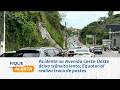 Acidente na Avenida Leste-Oeste deixa trânsito lento; Equatorial realiza troca de postes