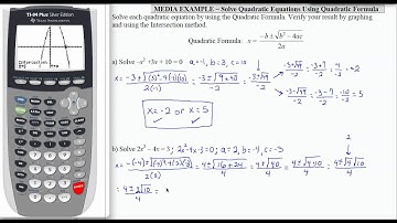 12x_L9_P13_F13: Intermediate Algebra - Solve Quadratic Equations: Quadratic Formula