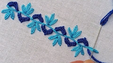 New Simple Lazy Dazy Border Line Stitch for Beginners | Border Line Design Summer | Hand Embroidery