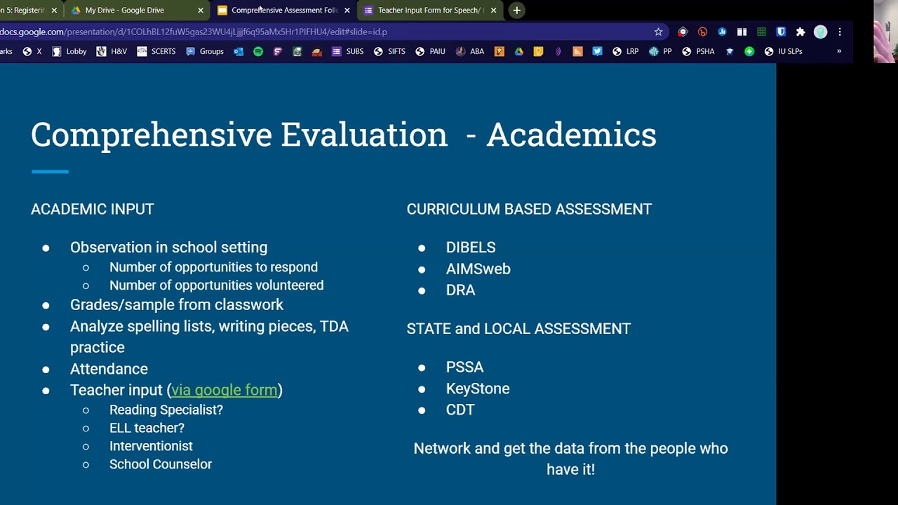 What is comprehensive assessment and evaluation?