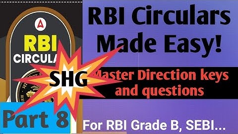 RBI Master Circular April 1, 2025 | SHG-Bank Linkage Programme Explained | Banking Exams 2025 Focus