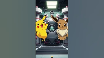 Pikachu and Eevee Combine! A New Eeveelution?! ⚡ #Pikachu #Pokemon #Eevee #Shorts #pokémon