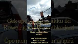 Gek Opo Salah Awakku Iki       Kowe Nganti Tego Mblenjani Janji