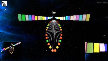 Dragonfly Style Polyrhythmic Pendulum Wave! sound visualization. #javascript #threejs #pendulum