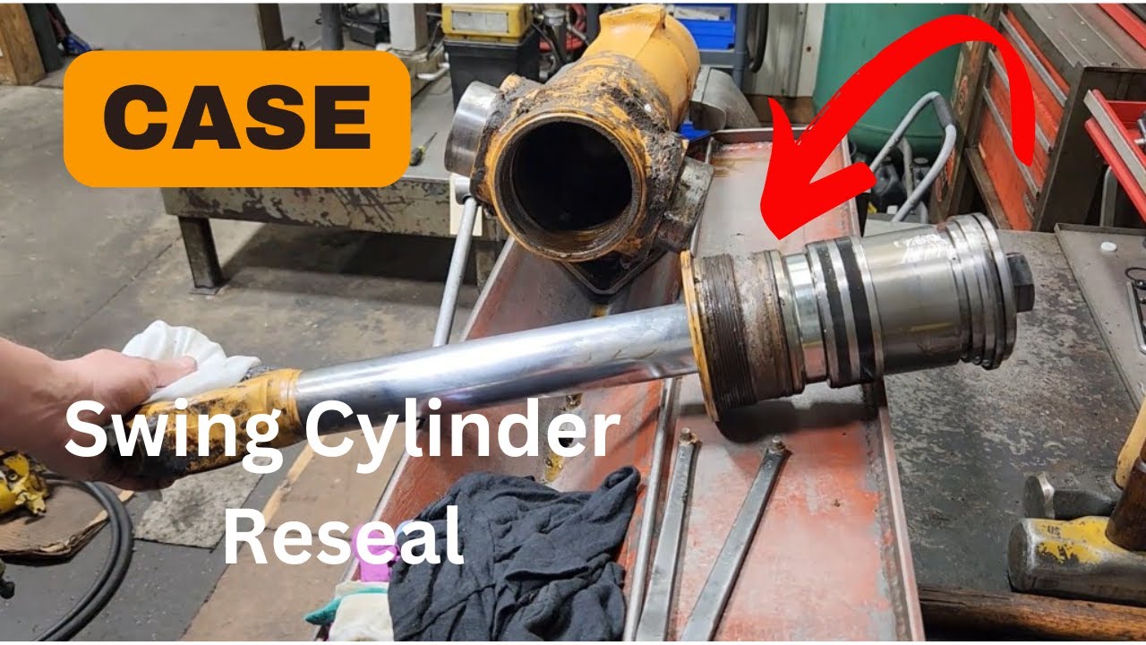 CASE Swing Cylinder Reseal - YouTube